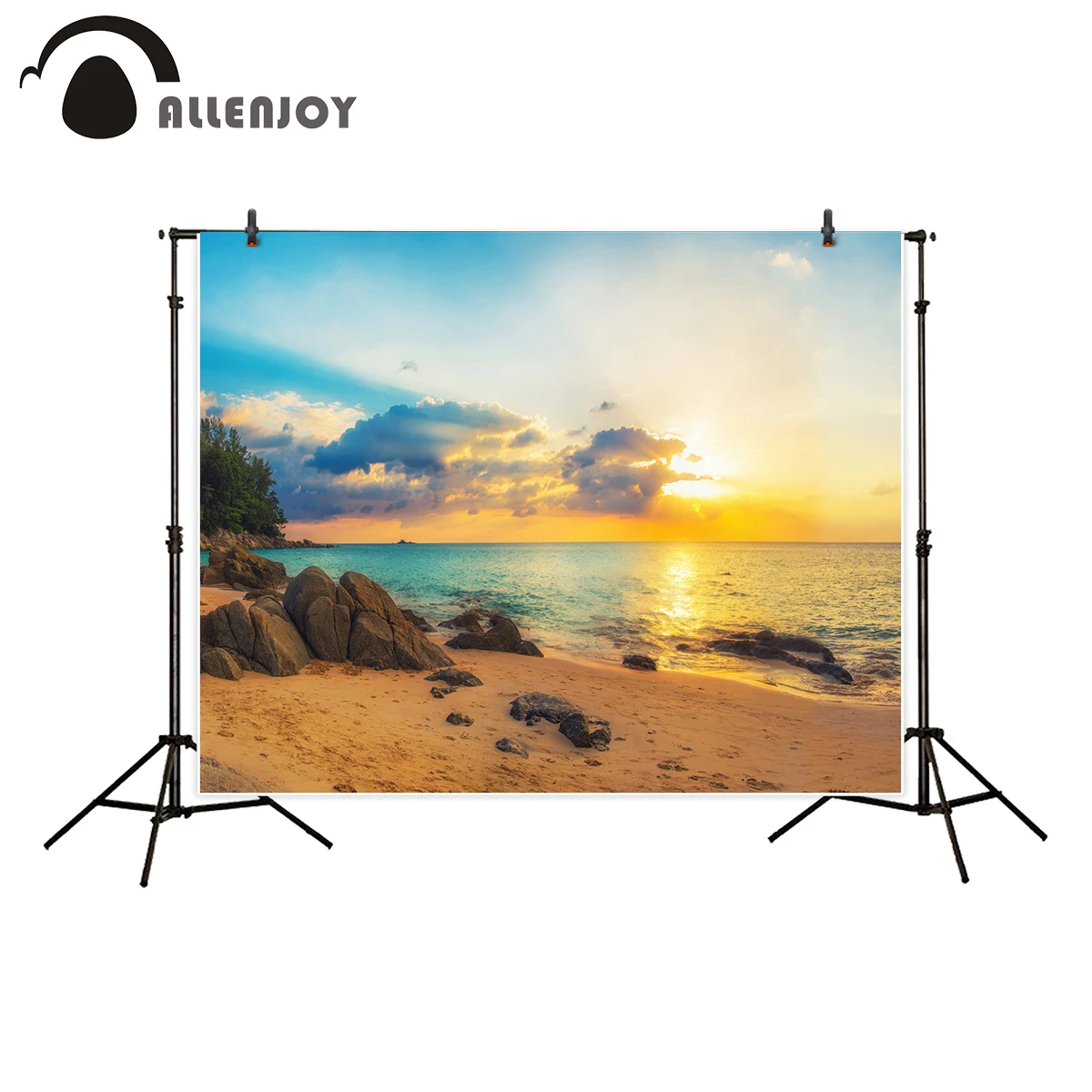 Allenjoy фон для фотостудии Сумерки пляж море небо облако Фотографии Декор