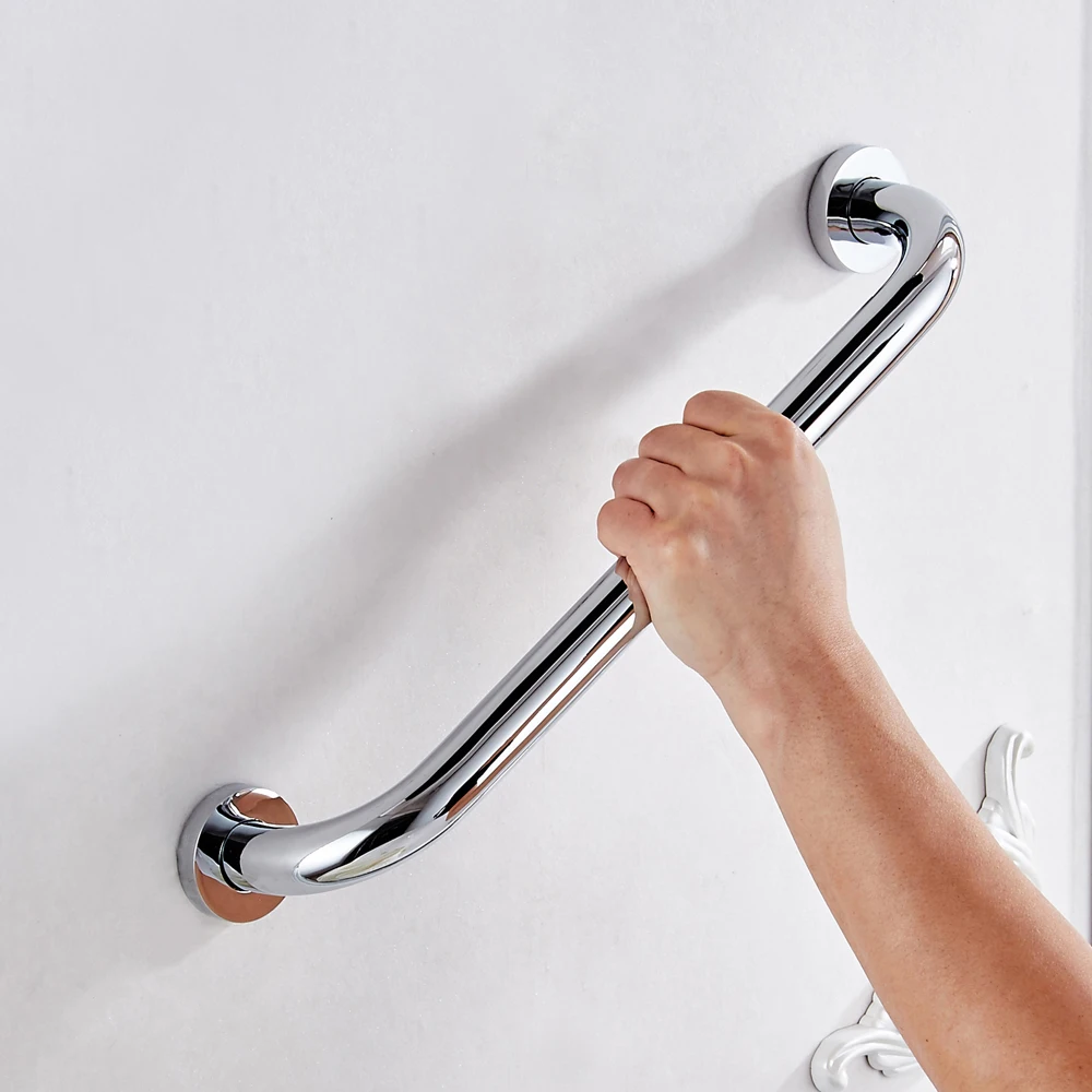 Leyden 30/35/40/45/50cm Chrome Brass Bathroom Safety Straight Grab Bar Silver Bathtub Toilet Grip Handrail Bathroom Accessories Leyden 30/35/40/45/50cm Chrome Brass Bathroom Safety Straight Grab Bar Silver Bathtub Toilet Grip Handrail Bathroom Accessories