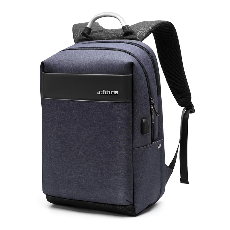 Модный школьный мужской рюкзак, подходит для ноутбука 15,6 дюймов, водоотталкивающий мужской рюкзак, сумка с usb зарядкой, Женский школьный рюкзак B00218 - Цвет: Upgraded blue