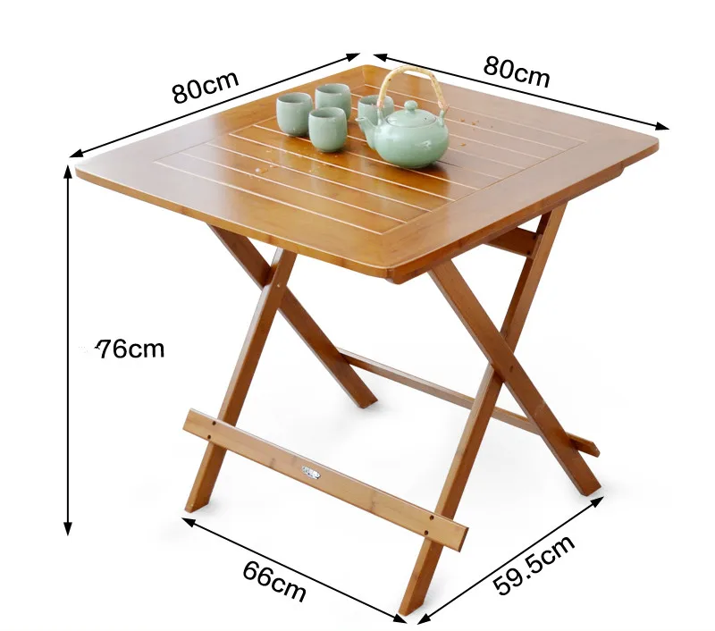 Bamboo Furniture Dining Table Square 80cm Outdoor/Indoor Garden Table Legs Foldable Portable Folding Dining Table Bamboo Wood Bamboo Furniture Dining Table Square 80cm Outdoor/Indoor Garden Table Legs Foldable Portable Folding Dining Table Bamboo Wood