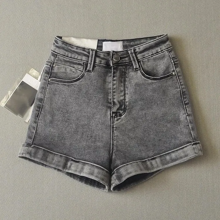 

2019 Sexy High Waist Blue Black White Women Shorts Female Skinny Jeans Short Summer Streetwear Denim Shorts