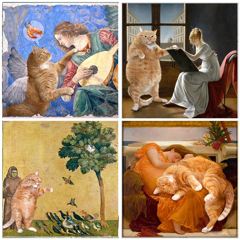 

5D Diamond Painting Cartoon Cat Round Drill Embroidery 3D DIY Animal Home Decoration Mosaic Crystal Cross Stitch Handmade Gifts