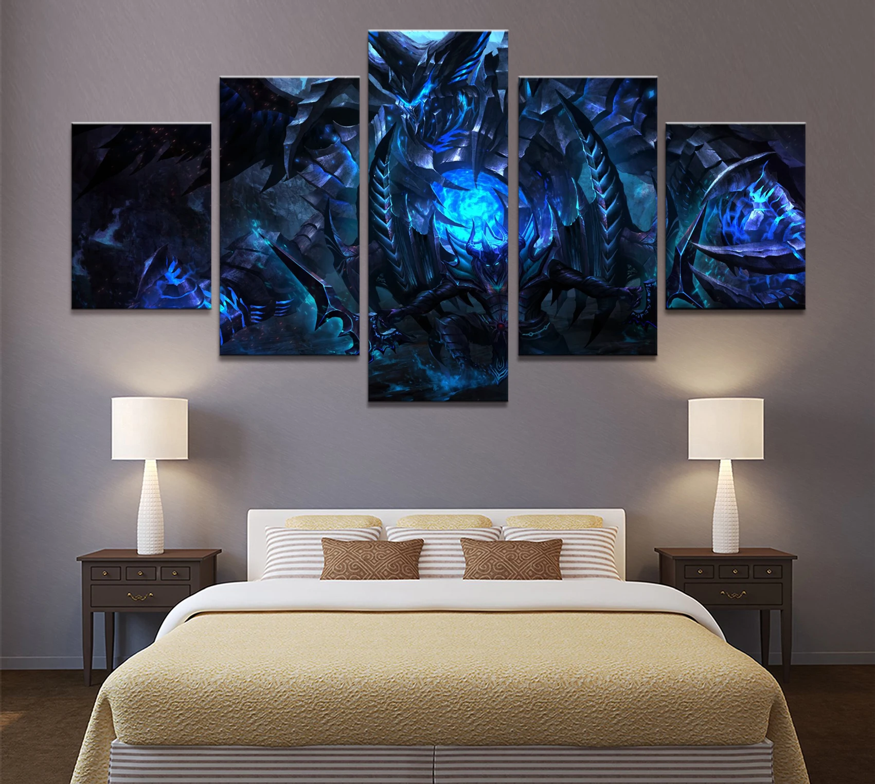  Home Decor Poster Pictures Prints Canvas 5 Piece Modular DOTA 2 Eternal Purgatory Terrorblade Game 