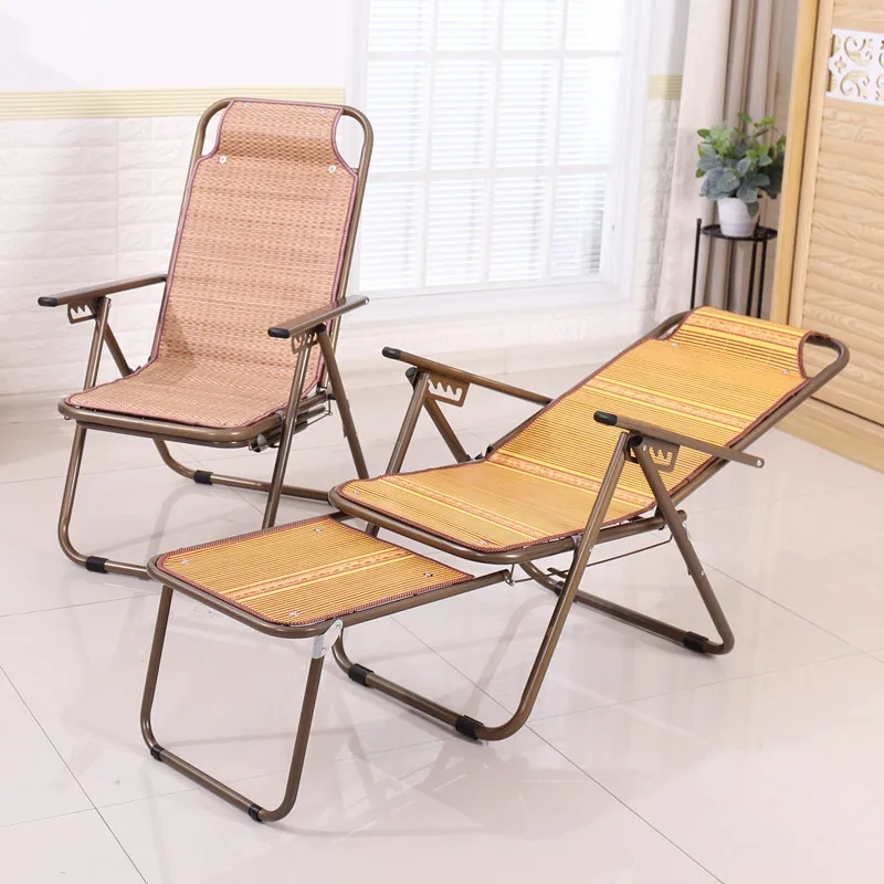 

Balcony recliner bamboo mat lounge office nap chair elderly pregnant women lunch break chair lazy chair cool folding chair