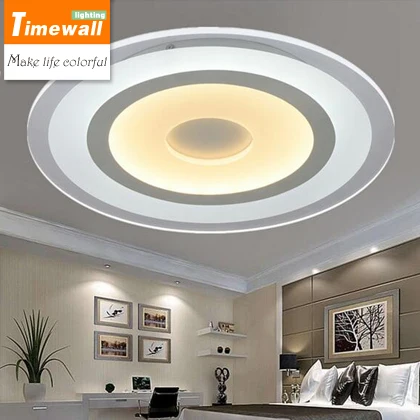 The circular room ceiling lamps ultra-thin led modern minimalist acrylic bedroom lamp restaurant study lamps