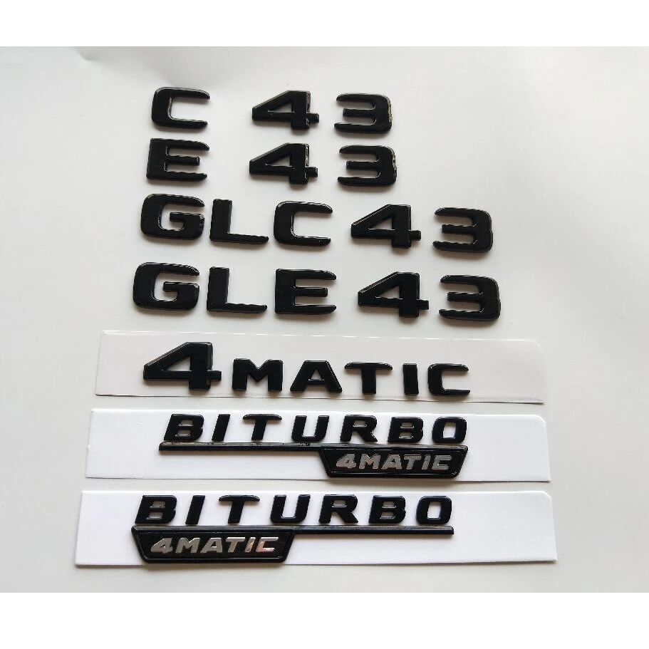 Gloss Black 4 MATIC Trunk Emblems Badge Emblem for Mercedes Benz AMG 4MATIC