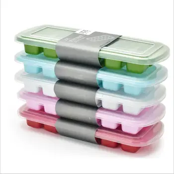 

High Quality Ice Mold With Cover 12 or 21 Grids Ice Cube Home DIY Square Shape Ice Maker Fruit Ice Cream Maker
