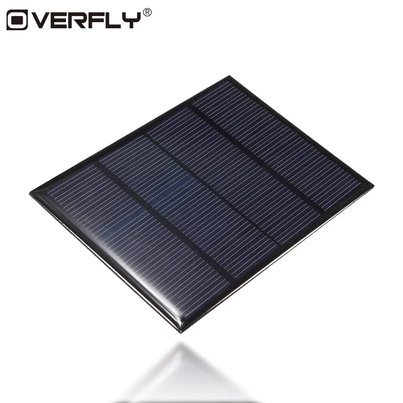

Overfly 18V 5V Mini Polycrystalline Solar Panel Solar System Cells Battery Charger Module DIY 90*115*2mm 53*30mm High Quality