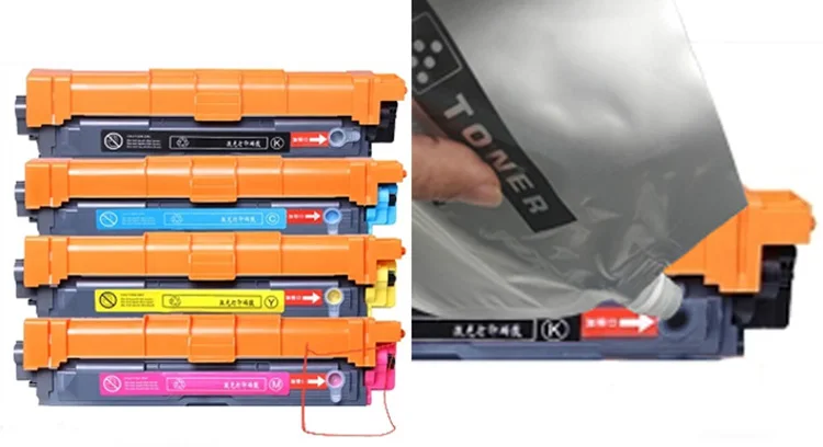 JIANYINGCHEN совместимый цветной заправка тонер для Ricoh CL4000 SPC410 411 420 лазерного принтера "Mei Qing"(4 упак./лот) 1 кг мешок промотирования