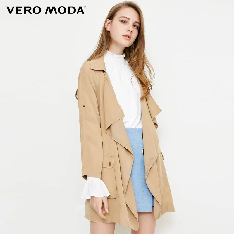 

Vero Moda lapel trench Mid Long Spring Summer coat | 318117503