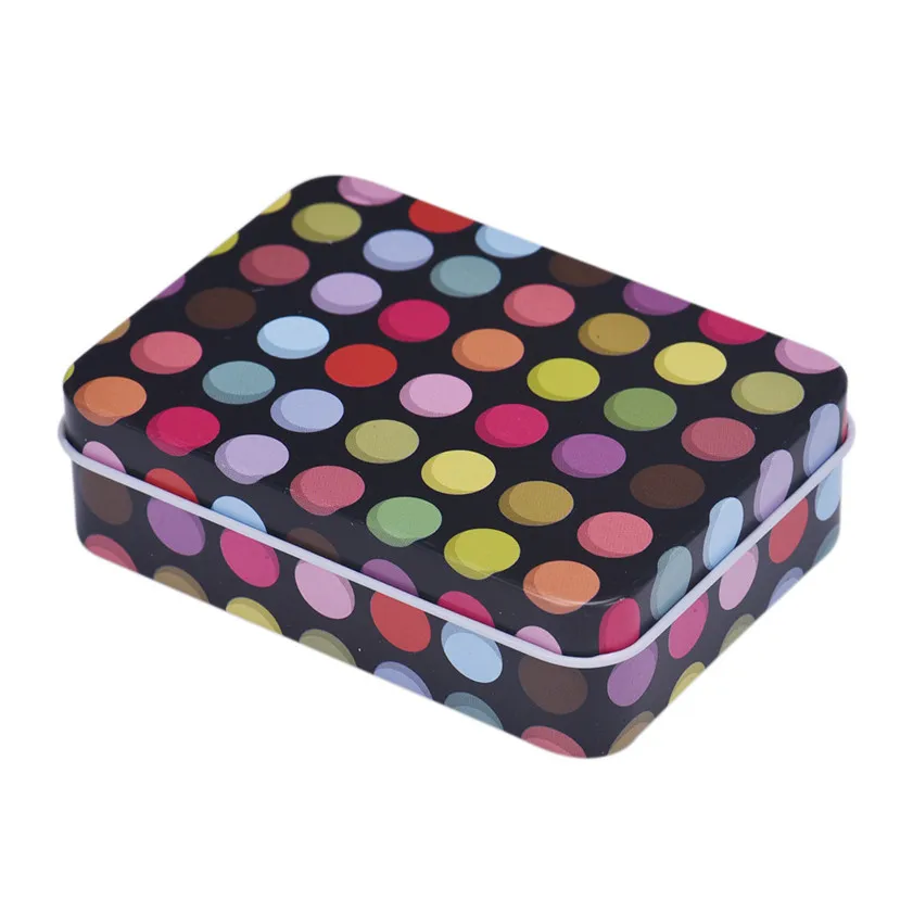 

New Hot Lovely High Quality Small Storage Boxes Colour dots Rectangular Gift Jewelry Box Home Decoration Dropshipping storage