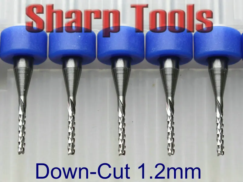 Free Ship DOWN Cutting 3.175x 1.2mm CNC PCB Mill Cutter Micro Router