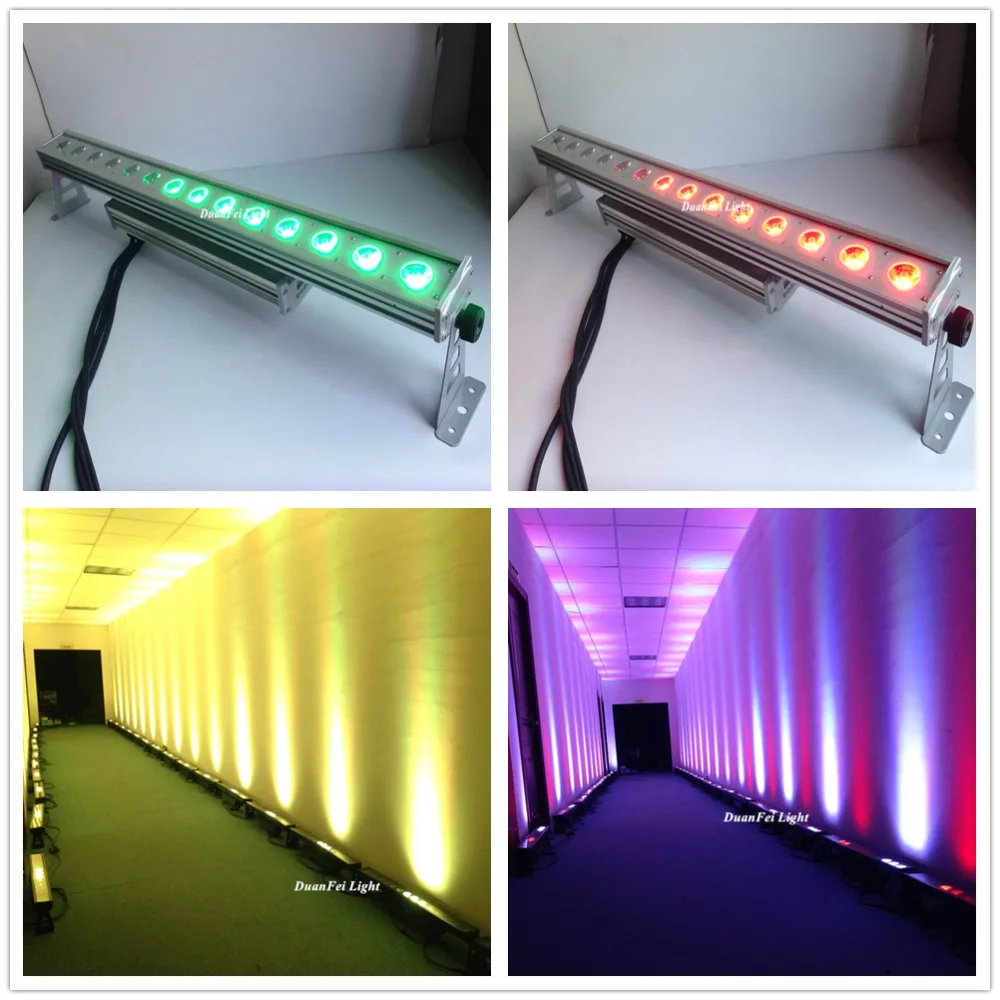 (Roadcase) 14x30 Вт светодиодный rgb COB Бар dmx настенный светильник диско ip65 3 в 1 бар для