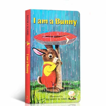 

English board book I am a Bunny hard card picture book 0-3 kids children reading feel seasons change early education