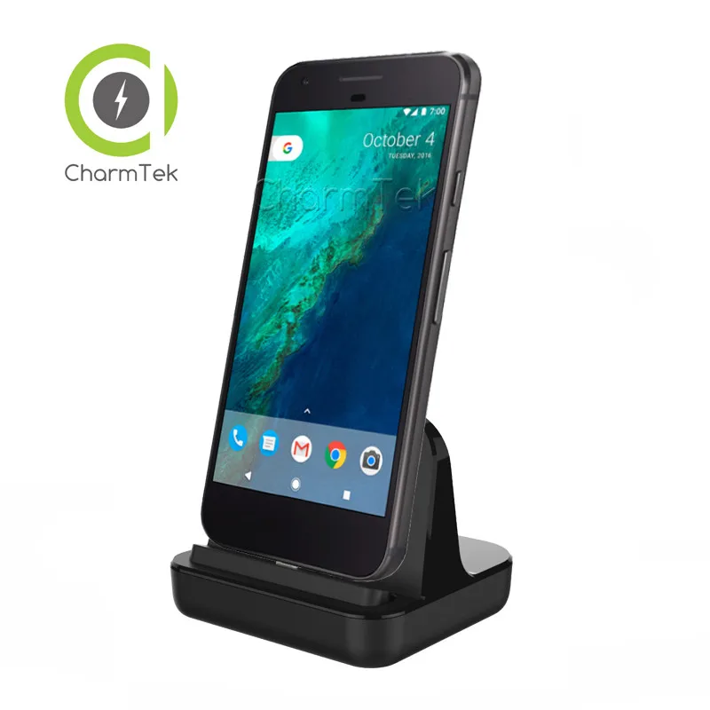 

CharmTek usb c dock station Stand Support 3A Rapid Charging For Google Pixel XL Nexus 6P Nexus 5X Samsung S8 Case Compatible