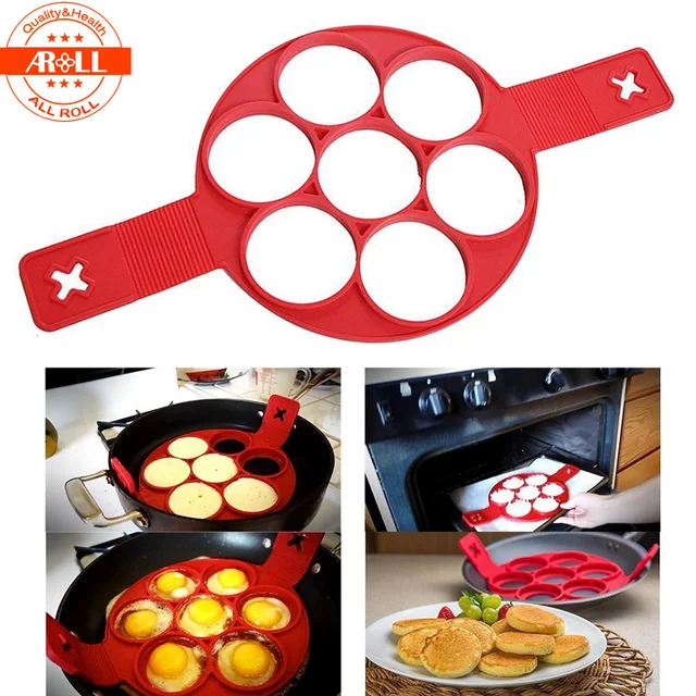 Silicone Pancake Mold Ring New Non Stick Flippin' Fantastic Perfect