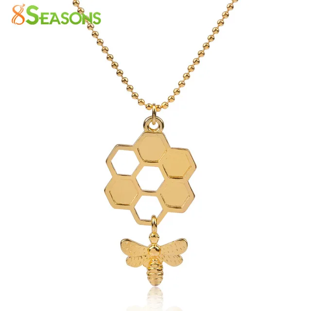 8SEASONS-Women-New-Fashion-Jewelry-Necklace-gold-color-Honeycomb-Bee-Hollow-45cm-17-6-8-long.jpg_.webp_640x640