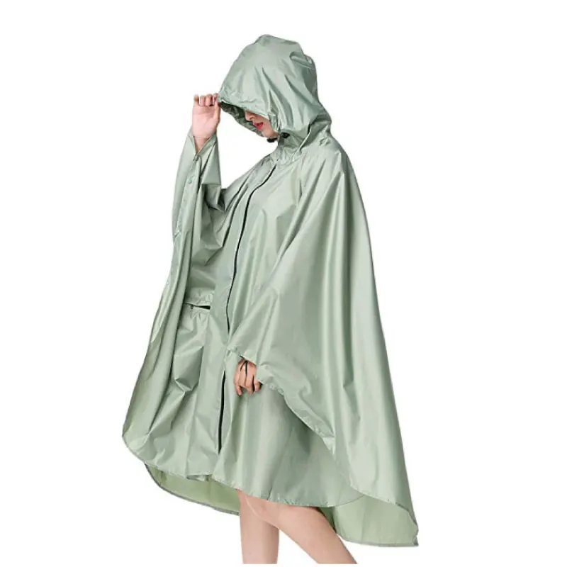 Beste Zwarte trenchcoat mode Stijl Hooded Vrouwen mannen unisex Regenjas Outdoor Regen Poncho Waterdichte Regenjas 3 Kleuren Regenkleding