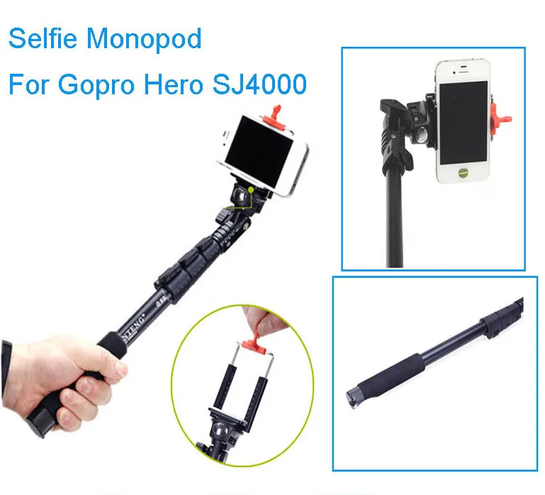 New 2015 Handheld Mobile Phone Tripod Monopod Aluminum Adjustable 42