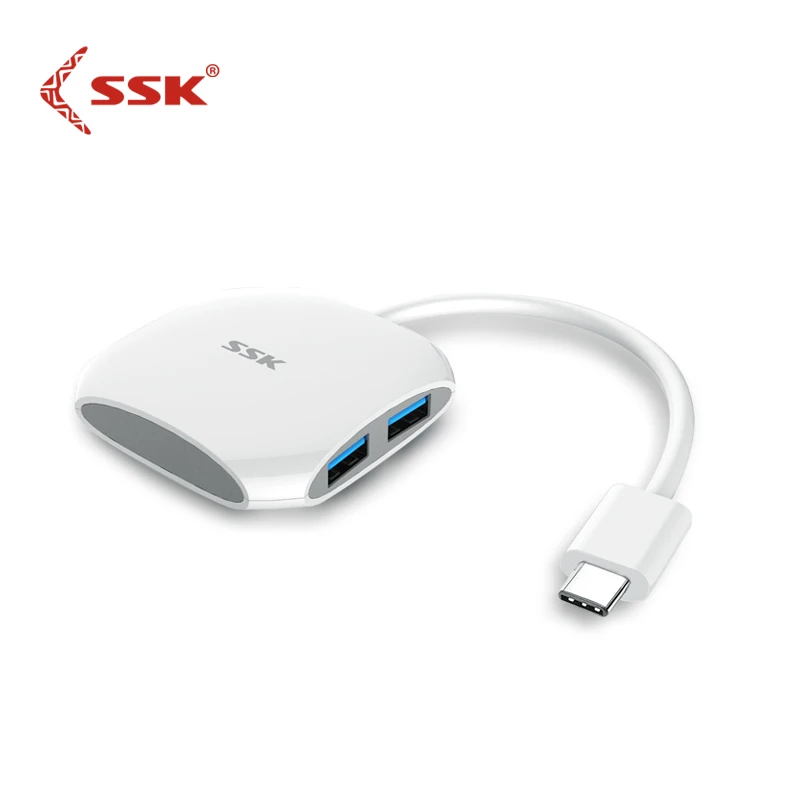 

SSK SHU810 Type-C 4-port USB-C Hub with Cable Portable Splitter Transmission Speed up to 5Gbps Built-in Safety Protection White