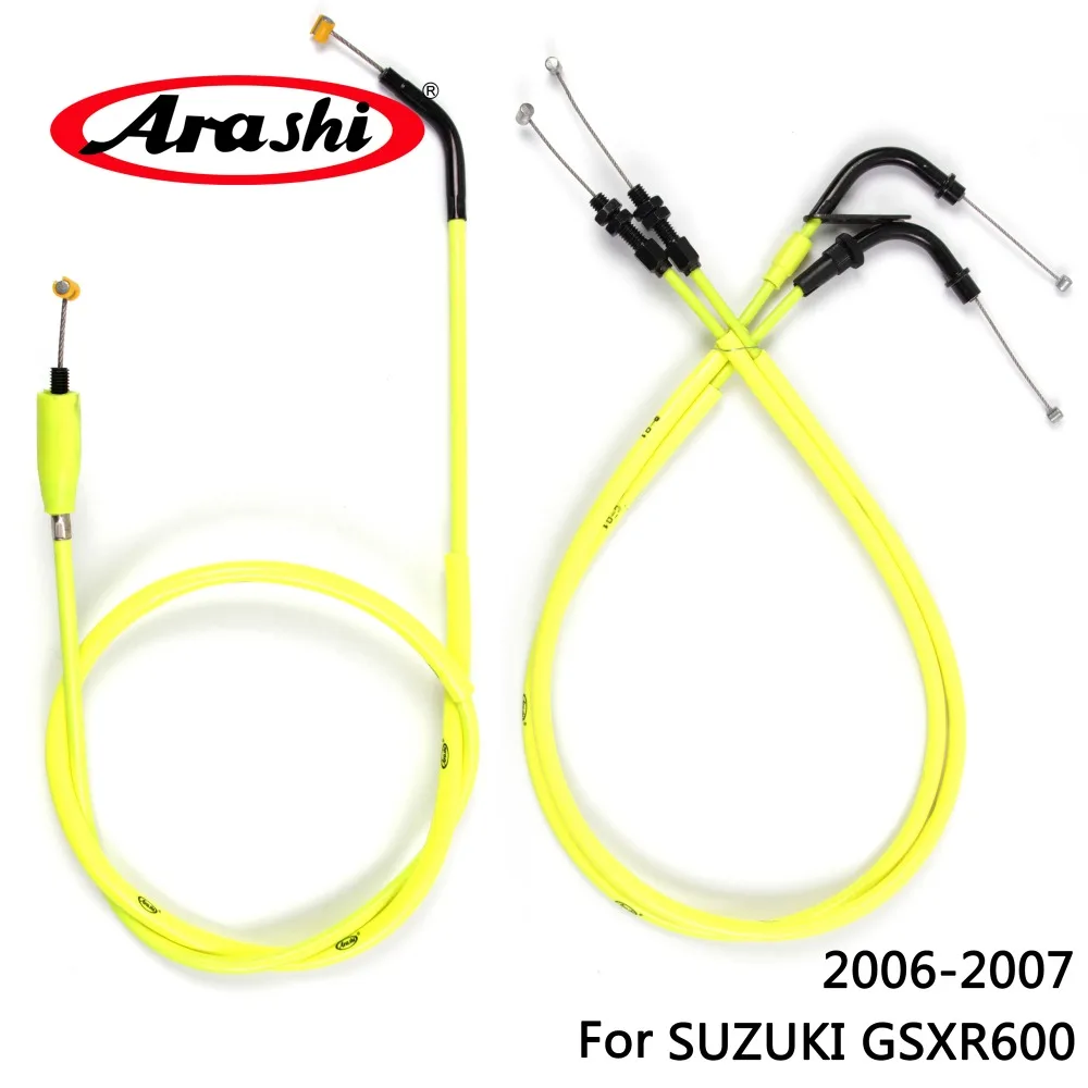 

Arashi Motorcycle Throttle Line Clutch Cable Steel Wire Set For SUZUKI GSXR600 2006 2007 GSXR GSX-R 600 GSX-R600 Accessories