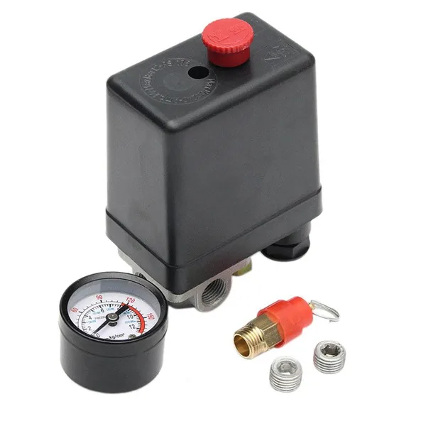 

THGS Air Compressor Pump Pressure 90-120 Psi Switch Control Valve 12 Bar 240V 4 Port Hot