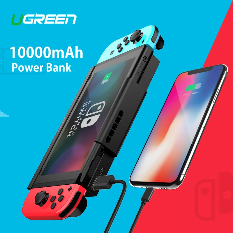 Ugreen, 10000 мА/ч, Дополнительный внешний аккумулятор для Kind Switch Chager battery 5V2A, быстрая зарядка для телефона, для nintendo, стойка-переключатель, док-станция