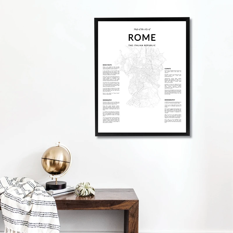 Rome Coordinates Canvas Painting