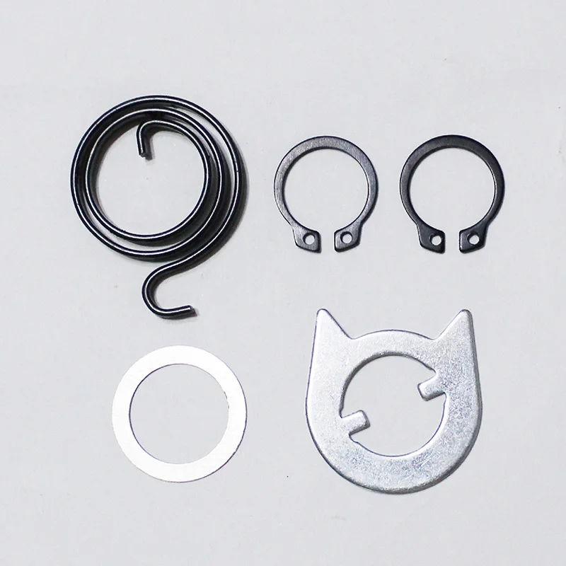 

2.5 turns torsion coil flat wire springs for door handle with clip and washer