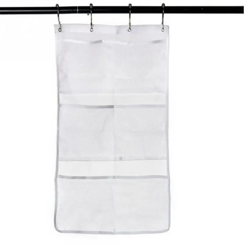 

6 Pocket Bathroom Tub Shower Hanging Mesh Quick Dry Organizer Bag