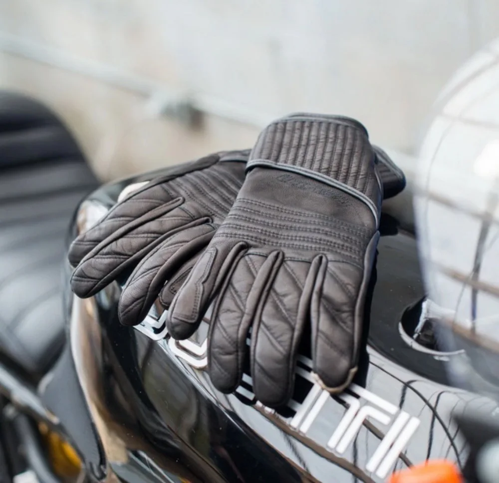  Motorcycle Retro Gloves Scooter Cafe Bobber Touchscreen Abbey Road 7
