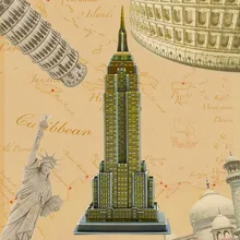 Лидер продаж 3D головоломка DIY Модель Детская игрушка американский стиль Империя State строительные головоломки 3d Строительные головоломки подарок для детей