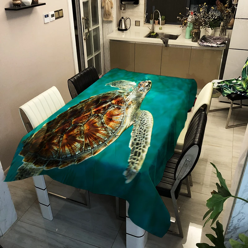 Скатерть для морской жизни креативный красочный узор полиэстер удобный