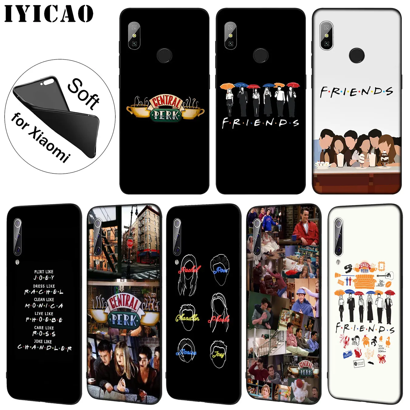 IYICAO Мягкий силиконовый чехол для телефона Xiaomi Mi 10 9 9T CC9 CC9E 8 SE A3 Pro A1 A2 Lite 6 pocophone f1 mi9