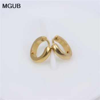 

12mm diameter exquisite compact hoop earrings gold color Don't fade and wear female Whole family Free shipping