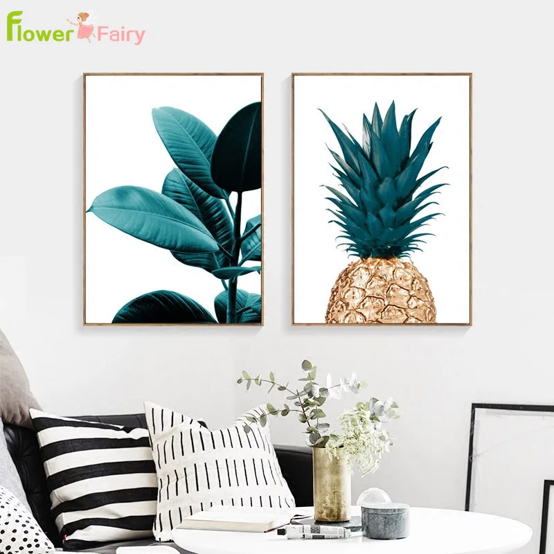Wall Pictures Wall Art Canvas Painting scenery Pineapple Wall Painting Banana Leaf Canvas Art Print Posters And Prints Unframed