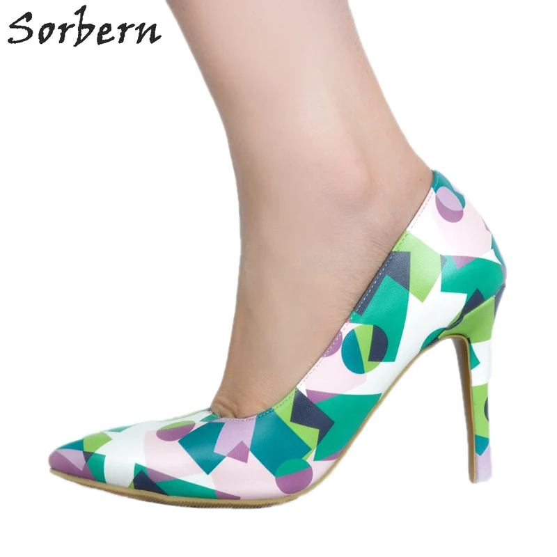 Sorbern Plus Size Women Pumps Shoes Pointed Toe Ladies Party Shoes Handmade Shoes Luxury Shoe Women Designers Pumps 