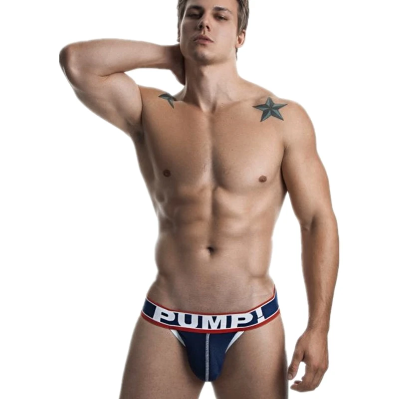 2018 Модная хлопковая Cueca Gay Нижнее белье Мужские стринги Ракушки выпуклые штаны