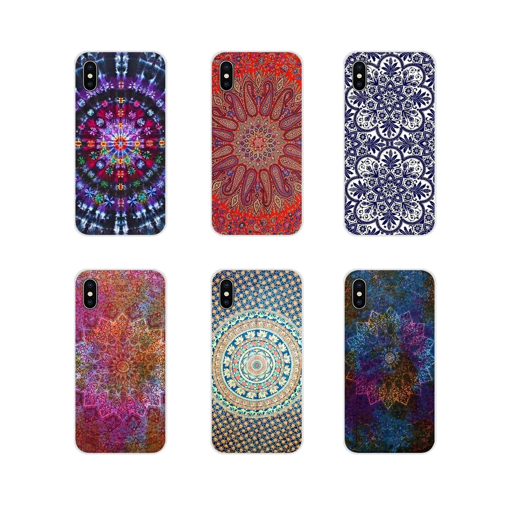 

Transparent TPU Skin Case For Samsung Galaxy S4 S5 MINI S6 S7 edge S8 S9 S10 Plus Note 3 4 5 8 9 Bohemian Tie Dye Hippie Mandala