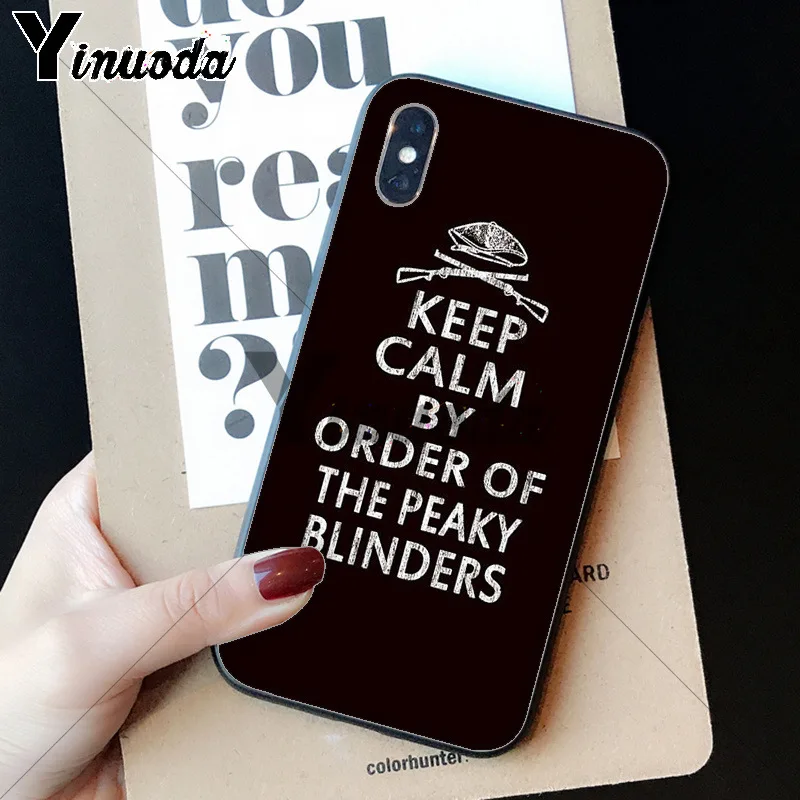 Yinuoda Peaky blinds TPU Мягкий силиконовый черный чехол для телефона для Apple iPhone 8 7 6 6S Plus X XS MAX 5 5S SE XR Чехол для мобильного телефона