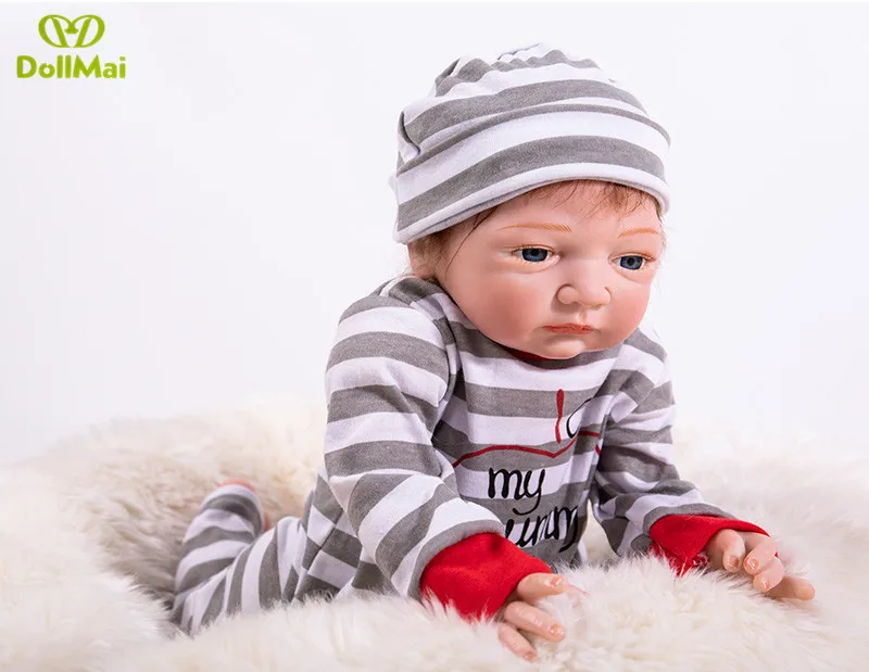 48 см Мягкая силиконовая игрушка Reborn Baby Doll для девочек новорожденная девочка подарок на день рождения для ребенка, игрушка для раннего