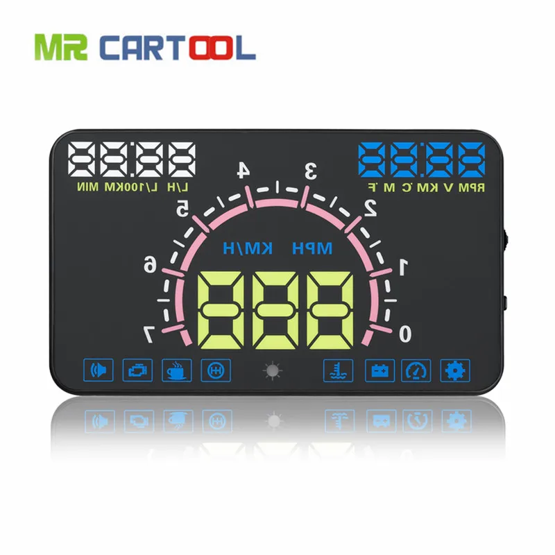 

Car styling Universal Car hud head up display EZ350 5.8" GPS speedometer Smart Digital car speedometer OBD2 Interface