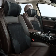 Автомобиля Шею подушка под поясницу талии Поддержка подушки подголовника спинки опоры сидений пены памяти чехлы для сидений автомобиля аксессуары