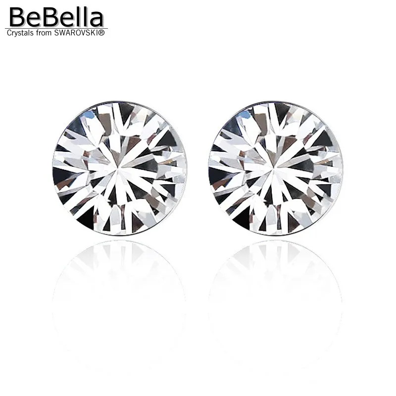 Женские серьги гвоздики с кристаллами Сваровски 5 мм|crystal stud earrings|stud earringscrystal |