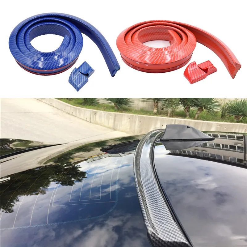 

Car 1.5m Lenght Carbon Fiber Rubber Soft Rear Spoiler Wing For Honda Toyota Nissan Mitsubishi Lexus BMW Audi Skoda Volkswagen