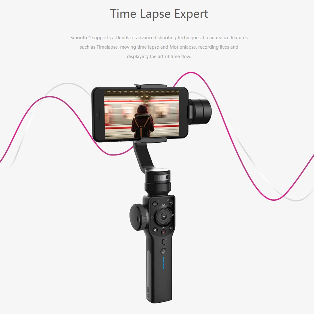 Zhiyun Smooth 4 3-осевой портативный смартфон сотовый телефон видеокамеры Стабилизатор для iPhone XS Max XR X 8 плюс 8 7 samsung S9 S8 S7Action Камера