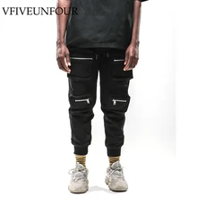 VFIVEUNFOUR 2019 New Arrivals Hip Hop Zipper Multi Pockets Harem Joggers Pants Sweatpants Mens Harajuku Casual Male Pants VFIVEUNFOUR 2019 New Arrivals Hip Hop Zipper Multi Pockets Harem Joggers Pants Sweatpants Mens Harajuku Casual Male Pants