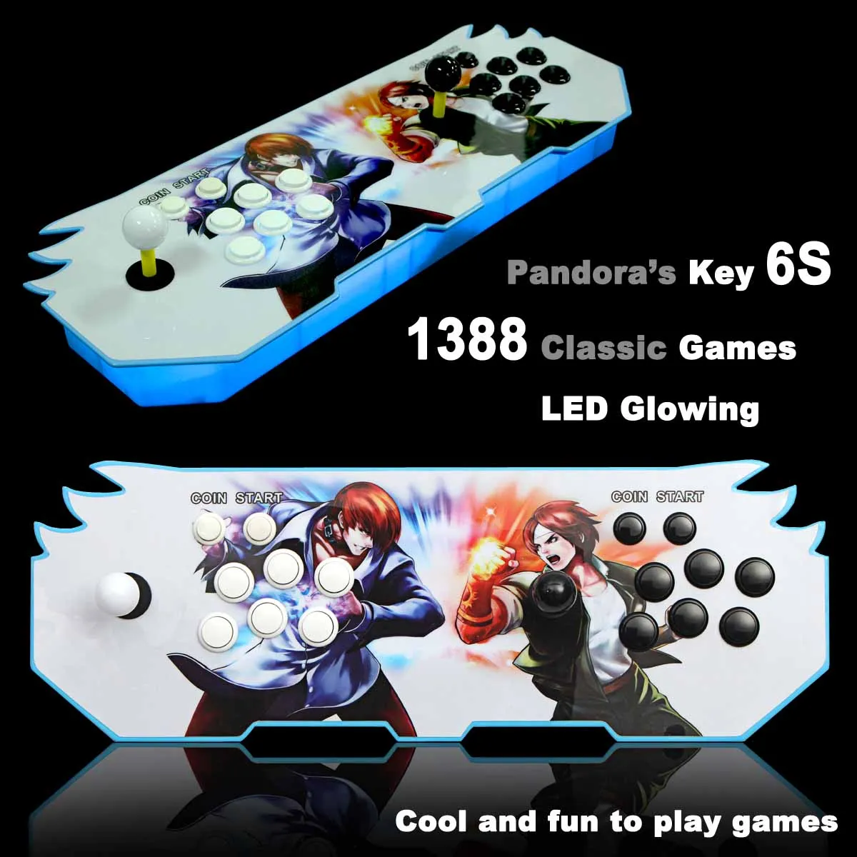

1388 ALL IN 1 Video Games Machine Key 6S HD Home Arcade Console 2 Joystick AU Coin Operated Games VGA HDMI USB