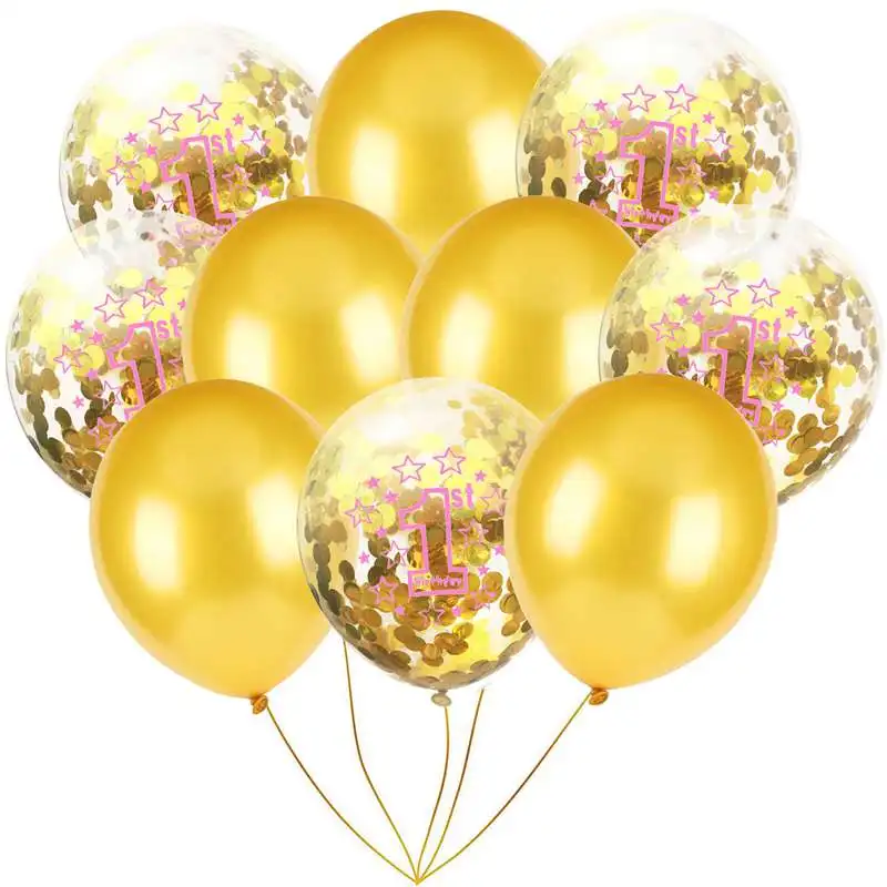 10pcs18 21 30 40 50 60 С Днем Рождения Латексные прозрачные воздушные шары розовое золото