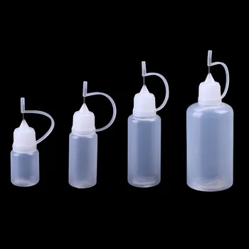 

5-50ml Empty Plastic Needle Tip Childproof Cap Dropper Liquid Juice Bottles Portable Liquid Container Refillable Bottles Clear